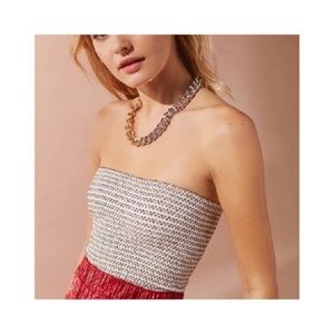 Rainbow Sparkly Stretch Tube Top